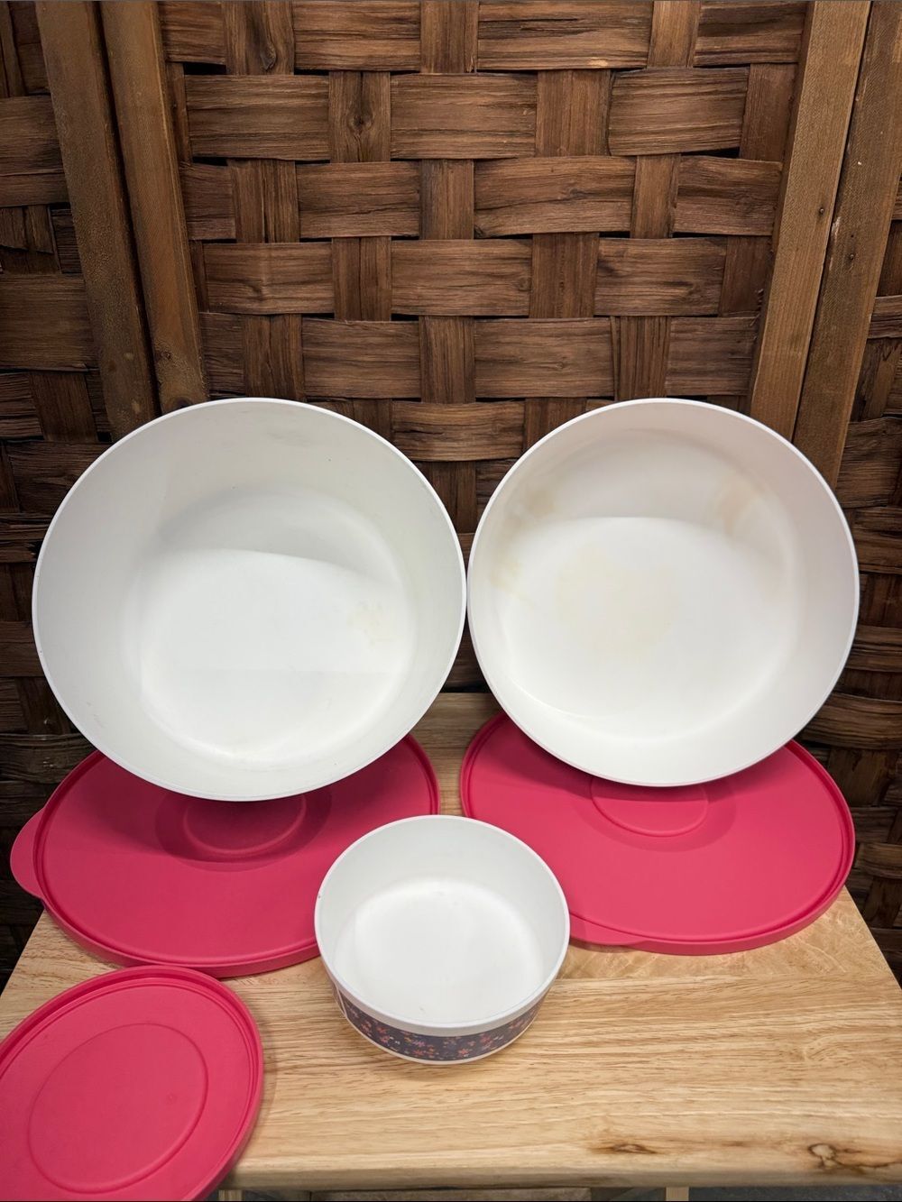Tupperware Falling for Floral Bowl 18 Cup, 10 1/2 Cup and 1 1/4 Cup Bowls - Picture 2 of 8